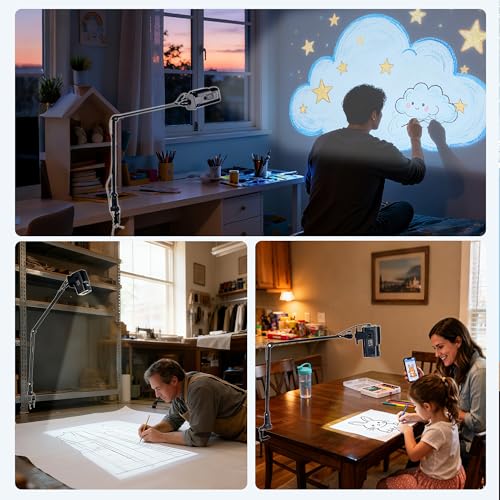 HI-REEKE Art Projector for Tracing, Smart Art Sketcher Drawing Projector Image on Wall and Canvas for Artists - Image 5
