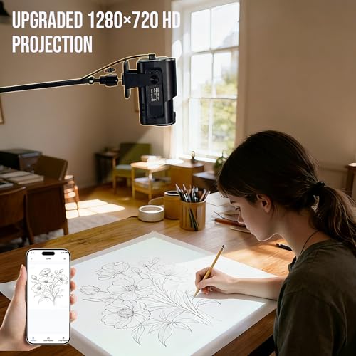 HI-REEKE Art Projector for Tracing, Smart Art Sketcher Drawing Projector Image on Wall and Canvas for Artists - Image 2
