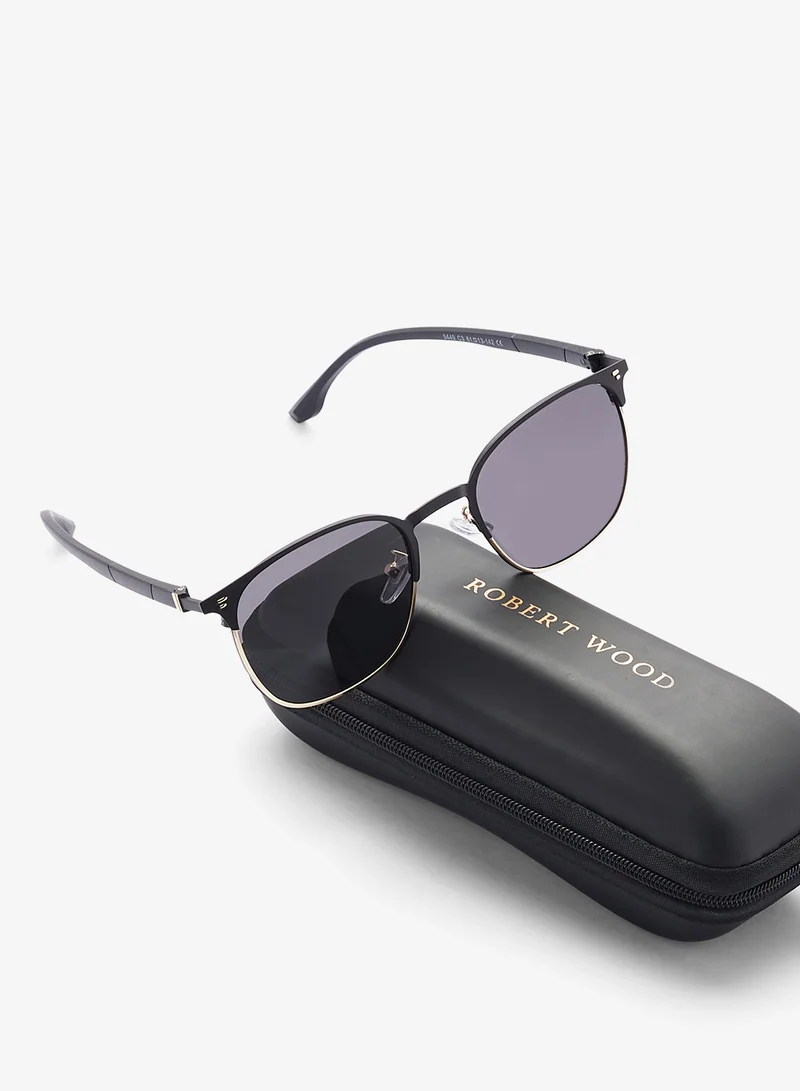 Robert Wood Polarized Lens Clubmaster Sunglasses