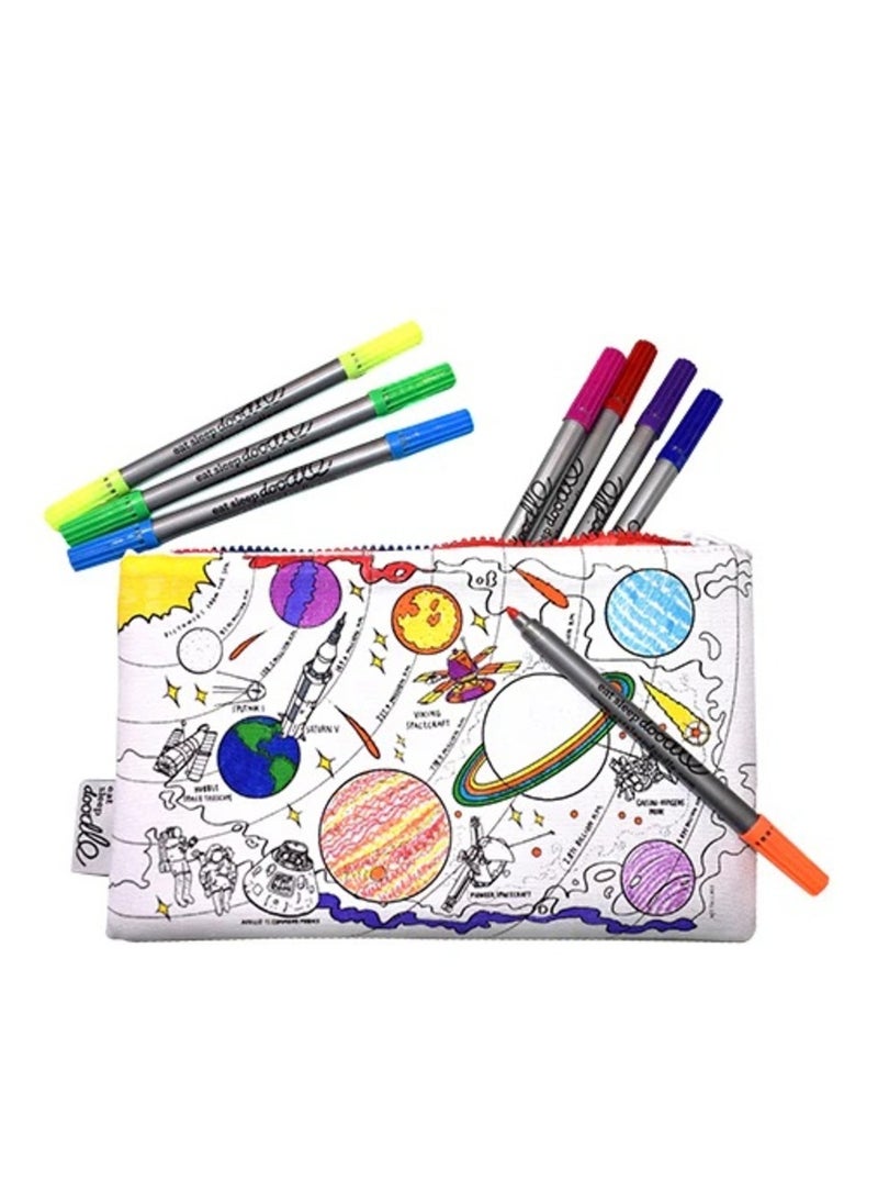 eatsleepdoodle Coloring Pencil Case, Space Explorer  - Image 1