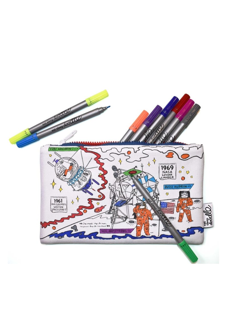 eatsleepdoodle Coloring Pencil Case, Space Explorer  - Image 2