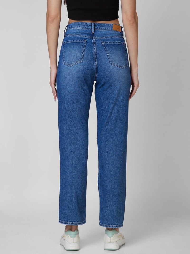 Spykar High Rise Straight Fit Blue Jeans for Women (Size: 32)-WDBEL1BD083 - Image 3