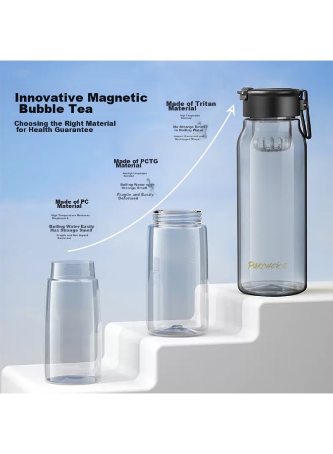 Pakchoice Magnetic Tea Infuser Cup, Tea-water Separation Magnetic Cup, Tritan Large Capacity Tea Infuser Cup, Portable Car Water Cup - Image 3