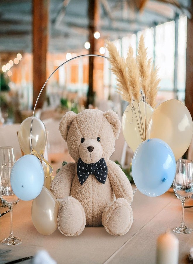 OurWarm 24 PCS 12 Inch Metal Floral Hoop Centerpiece Table Decorations, Silver Wedding Centerpieces for Tables with Acrylic Base, Wedding Table Centerpieces for Party Event Balloon Flower Decorations - Image 5