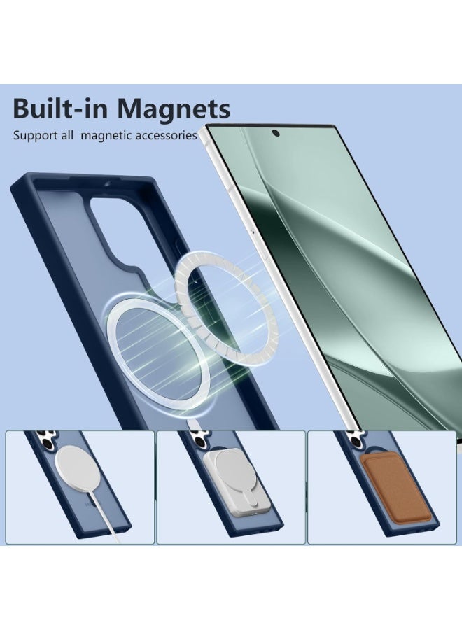 أكاليكس جراب مغناطيسي لهاتف سامسونج جالاكسي إس 26 ألترا، ظهر غير لامع شفاف، جراب مغناطيسي مقاوم للصدمات متوافق مع ماج سيف، لهاتف سامسونج جالاكسي إس 26 ألترا (أزرق داكن) - Image 4