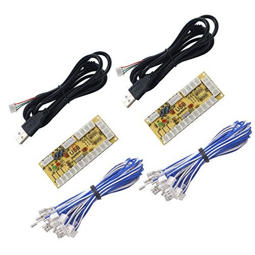 SJ@JX SJJX 2 Player HAPP Style Zero Delay Generic Game Controller USB to Joystick for MAME & Raspberry Pi 1/2/3 RetroPie DIY Projects - Image 1