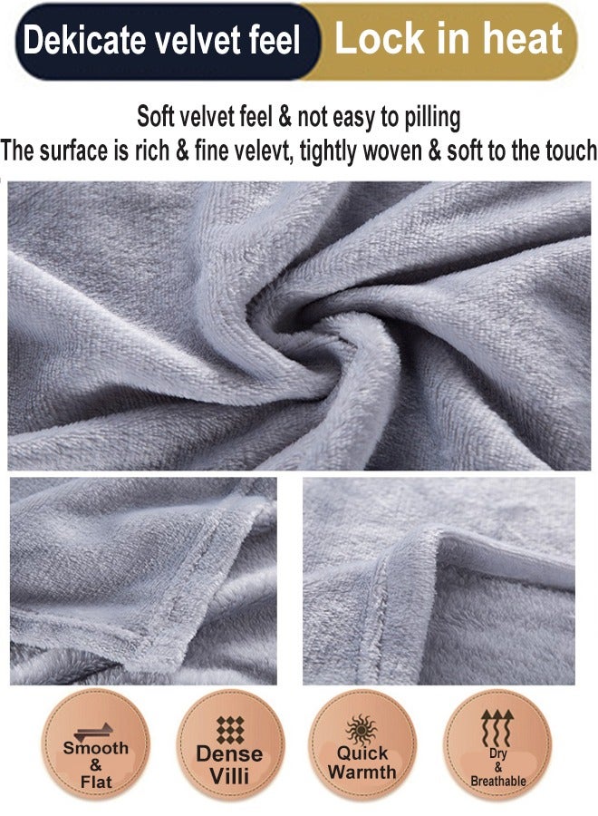 زي سي إم - هابي بطانية مخملية سادة لتكييف الهواء ونعيم الشتاء - مثالية للمنزل والسفر والمزيد (200 × 230 سم) - Image 2