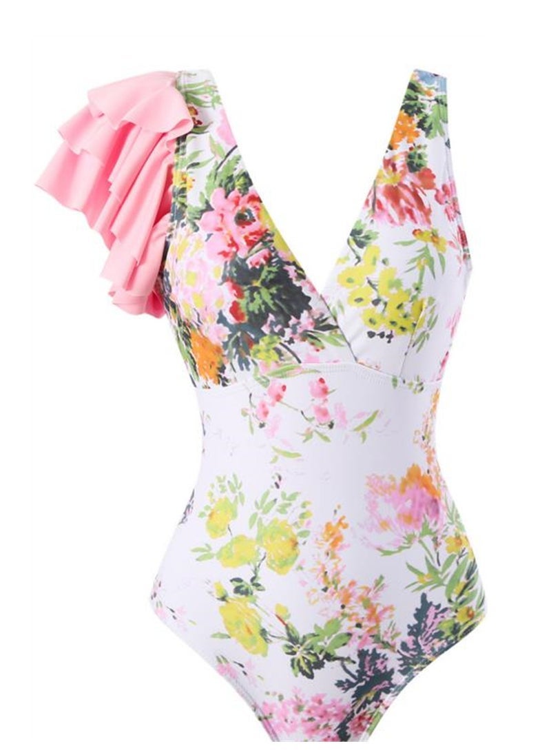 NADANBAO 2pcs one piece swimsuit lace up swimsuit maxi skirt swimsuit set - Image 3