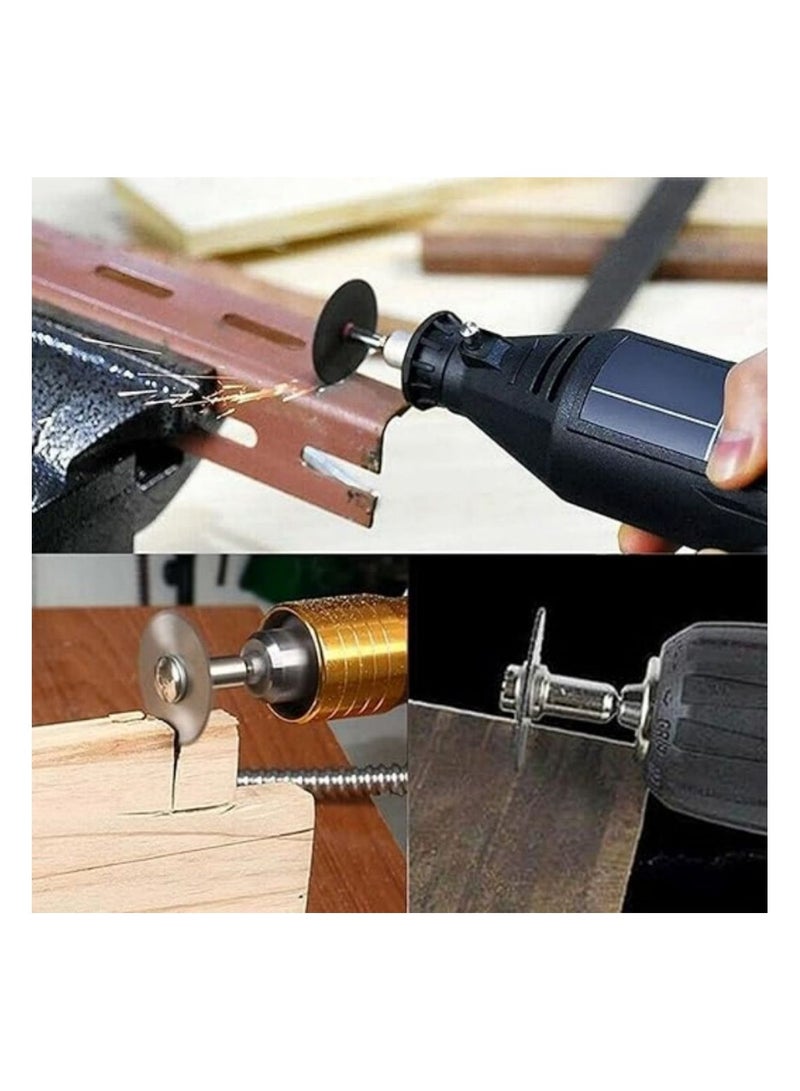 7Pcs HSS Rotary Blades Cutting Discs,  Circular Saw Blades, with Mandrel Cut-Off Circular Saw, Circular Saw Blades Kit Silver, Electric Grinding Tool Accessories - Image 4