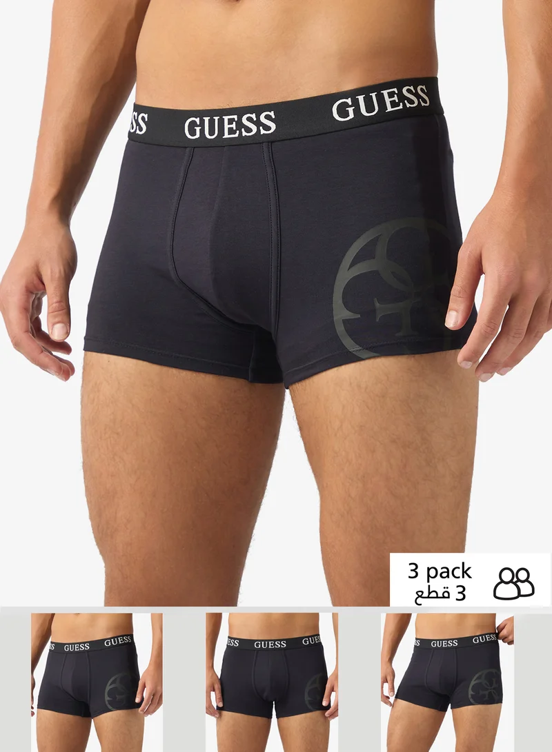 جس Placed Logo 3 Pack Boxer Trunks