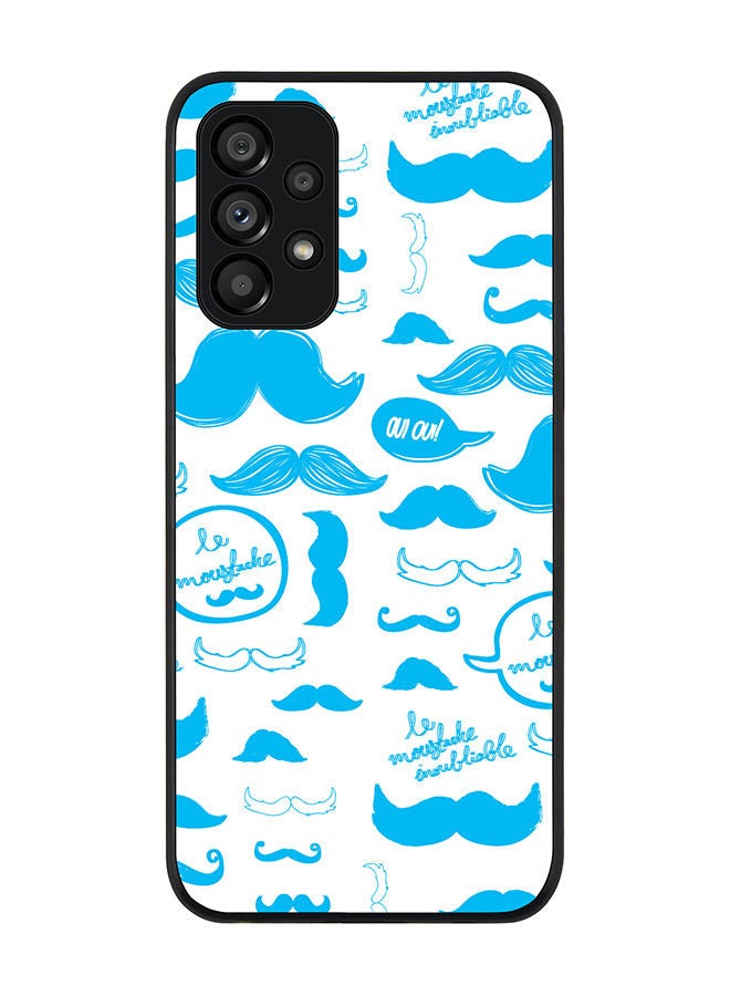 Stylizedd Rugged Black edge case for Samsung Galaxy A23 (LTE/4G) Slim fit Soft Case Flexible Rubber Edges Anti Drop TPU Gel Thin Cover - Le Moustache  - Image 1