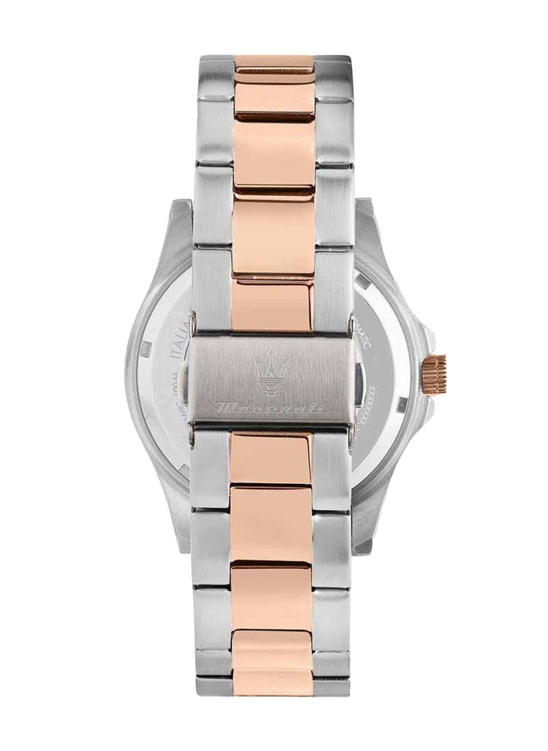 Maserati Competizione Men's Analog Automatic Silver Rose Gold Stainless Steel Watch R8823100001 - 43mm  - Image 3