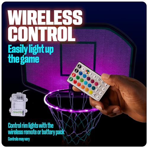 GlowCity Glow in the Dark Basketball with Rim Light - Size 7 Light Up Ball for Teen Boys Gifts, Adults - Glowing Red for Night Outdoor Games - Cool Sports Birthday Gift Ideas for Boys Ages 12 13 14 15 - Image 5