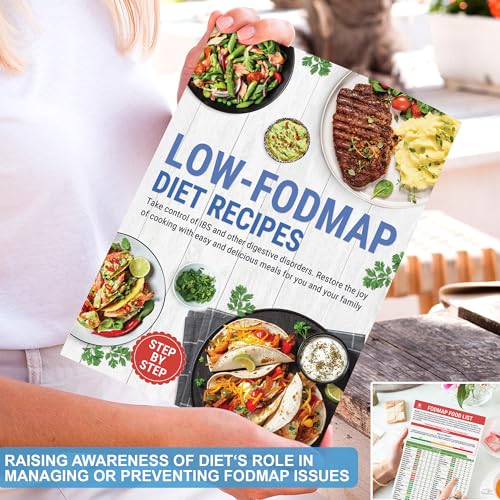 HAMIEW Set 3 Low FODMAP Food List Chart & Meal Plan for IBS, SIBO, Bloating – Laminated Diet Guide w/Serving Size, Net Carbs, Calories, Gluten, Fiber – Elimination Diet Recipes for Beginners - Image 4
