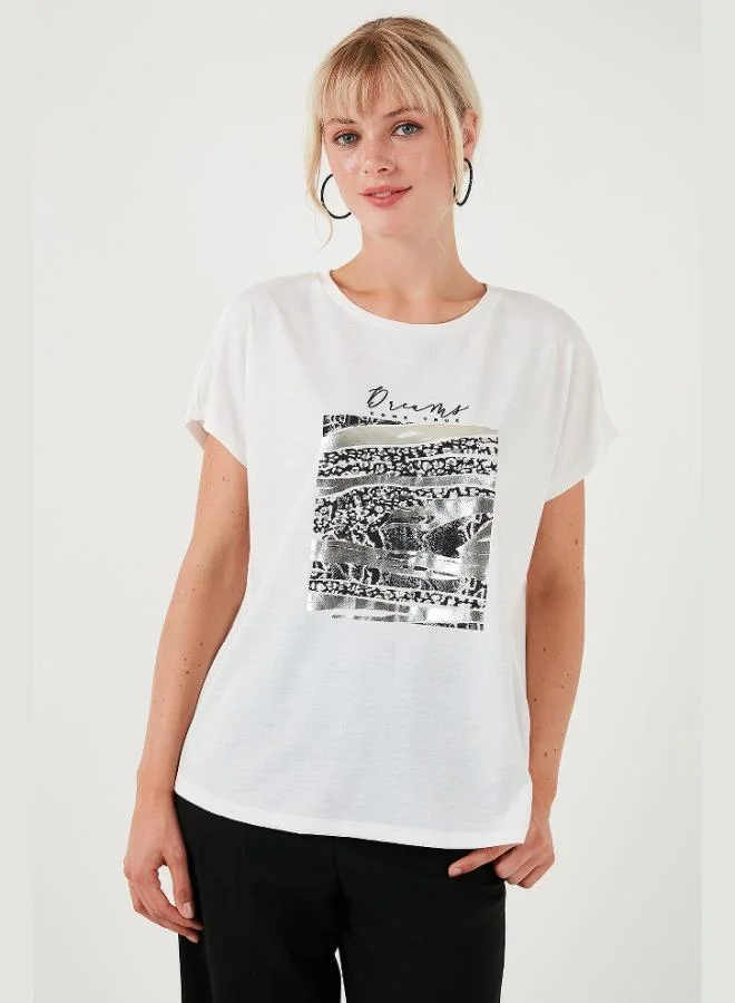 Lela Lela Printed Crew Neck Regular Fit T-Shirt Women's T-Shirt 6671000