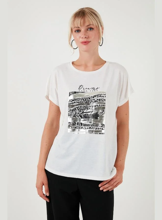 Lela Lela Printed Crew Neck Regular Fit T-Shirt Women's T-Shirt 6671000