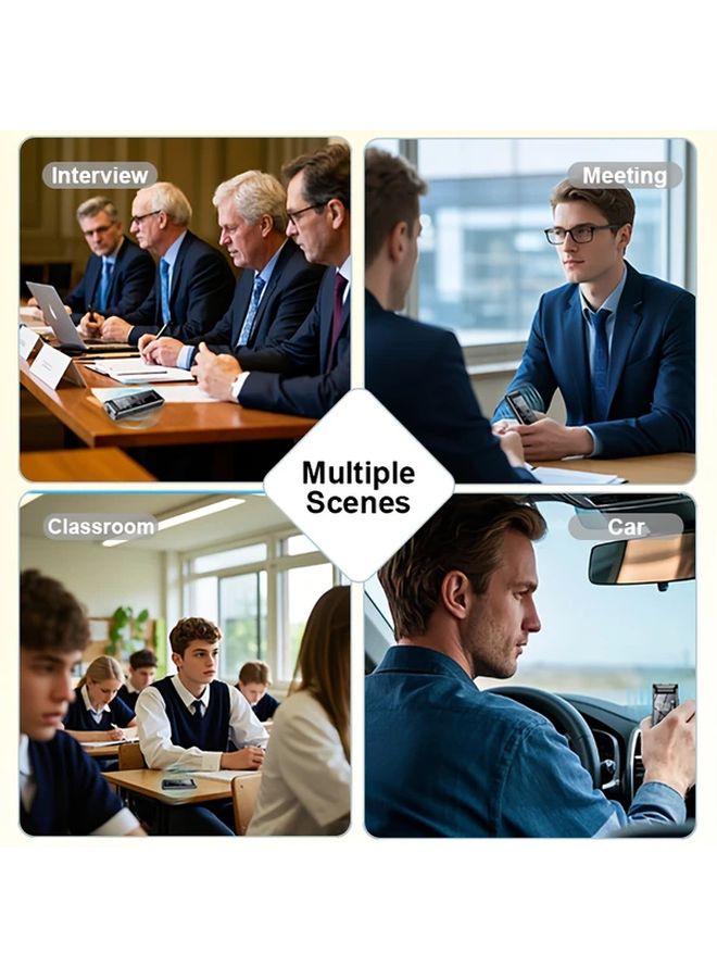 128GB Metallic Voice Recorder 1 Inch Screen MP3 Player USB C Fast Charge Noise Reduction - Image 5