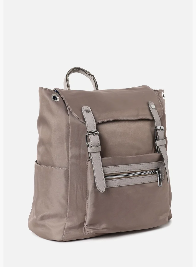Haute Sauce solid Travel Backpack with Buckle Lock For Women