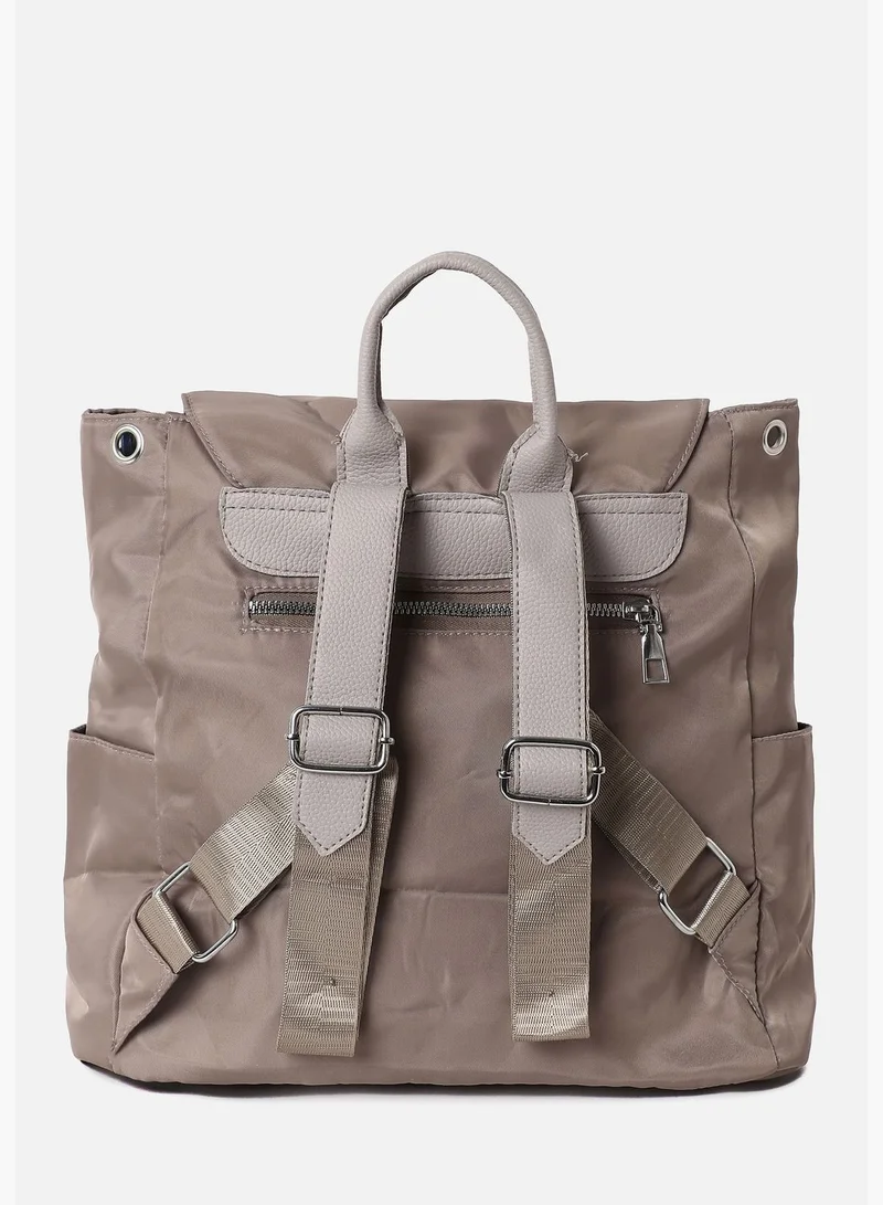 Haute Sauce solid Travel Backpack with Buckle Lock For Women