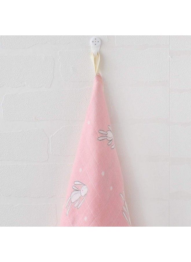 LifeTree - Baby Washcloths Soft ; Bamboo Cotton Baby Muslin Washcloth ; 6 Pack Face Towels Bibs For Newborn With Sensitive Skin ; 10.6 X 10.6Inch (Pink) - Image 1