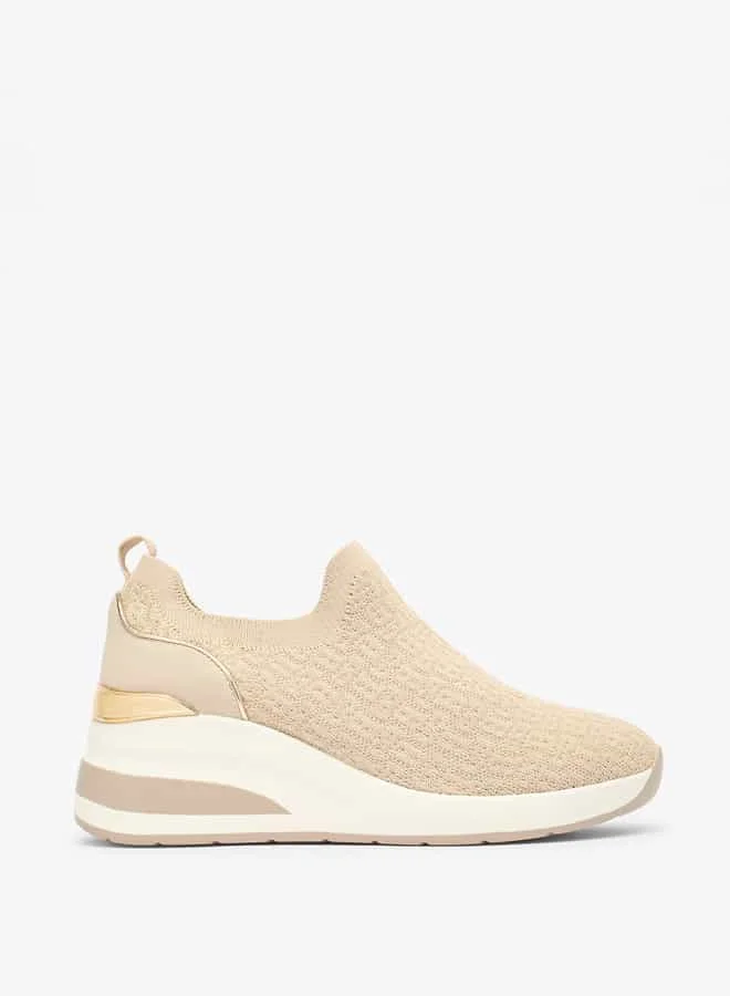 فلورا بيلا من شو إكسبرس Women All-Over Monogram Textured Slip-On Low Ankle Sneakers