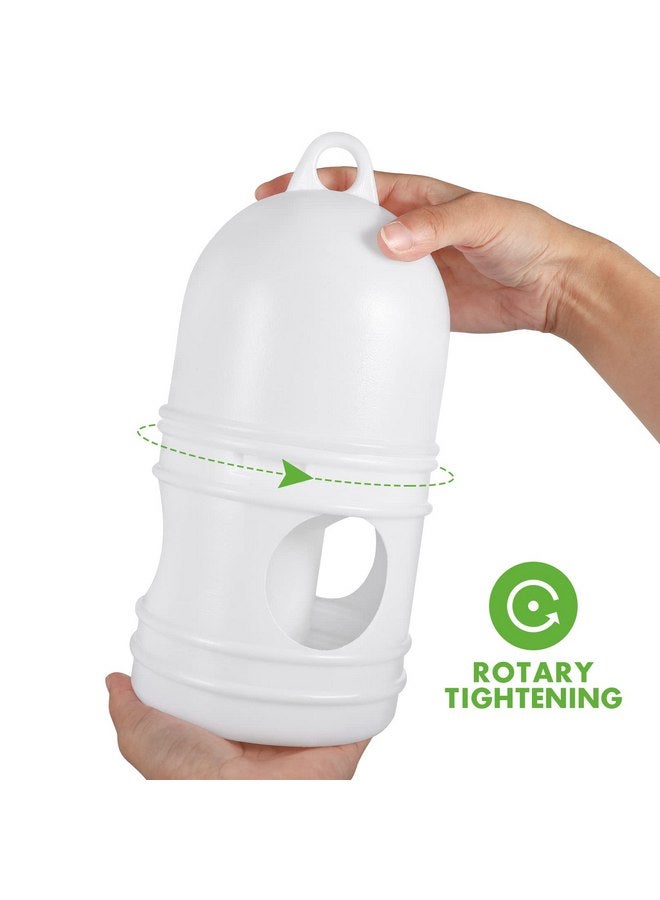 balacoo Bird Water Dispenser - 2Pcs Bird Feeder Bird Water Dispenser Plastic Poultry Drinker Water Container Jar Pigeons Feeder Water Pot for Cage Pet Parrot Budgie Quail Chickens White - Image 3