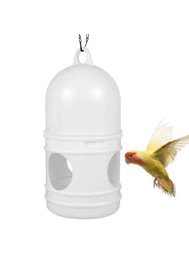 balacoo Bird Water Dispenser - 2Pcs Bird Feeder Bird Water Dispenser Plastic Poultry Drinker Water Container Jar Pigeons Feeder Water Pot for Cage Pet Parrot Budgie Quail Chickens White - Image 2