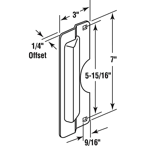 Prime-Line U 9501 Latch Guard Plate Cover – Protect Against Forced Entry, Easy to Install on Out-Swinging Doors – Bronze (Single Pack) - Image 2