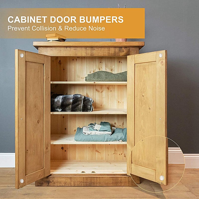 DIY Crafts DIY Crafts 32 Pcs Cabinet Door Rubber Bumpers Self Adhesive Sound Dampening Clear Bumper Pads for Drawers, Table Tops, Cupboard, Picture Frames, Glassware Furniture Hemispherica DNO2 (32)  - Image 5