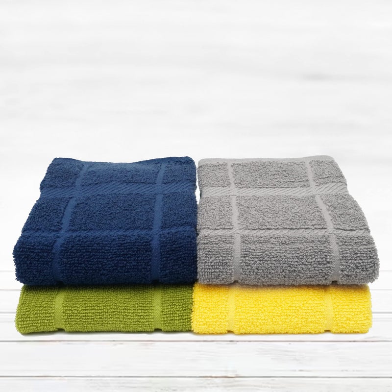 Mellow Buff 100% Cotton Terry Dish Towels, 4 Pack Solid, 16 x26 Inches, Super Soft and Absorbent Kitchen Towels, Perfect for Kitchen Cleaning and Dish Washing | Assorted - Image 5