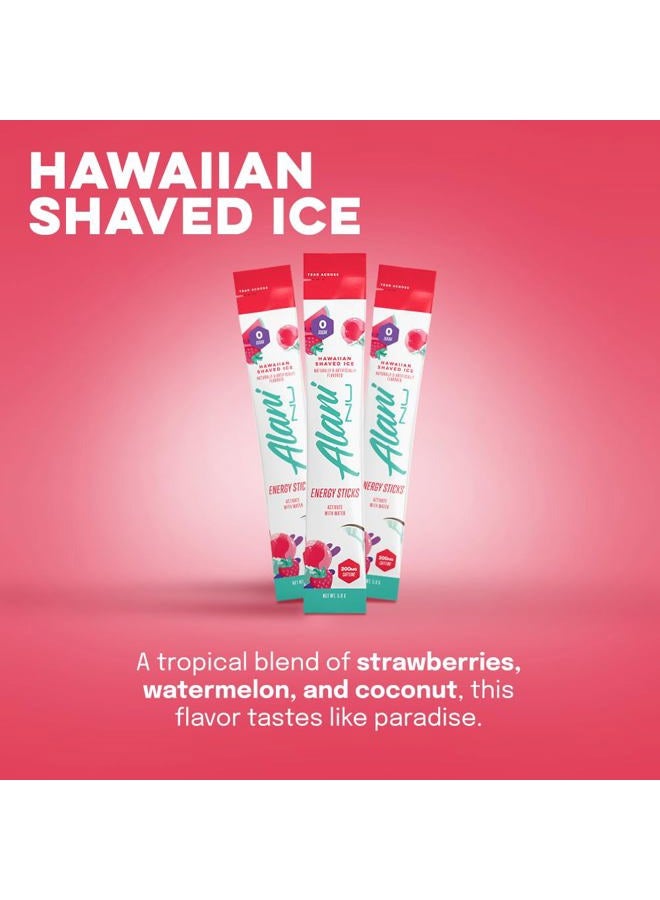 Alani Nu Hawaiian Shaved ICE Energy Sticks | Energy Drink Powder | 200mg Caffeine | Pre Workout Performance with Antioxidants | On The Go Drink Mix | Biotin B Vitamins | Zero Sugar | 10 Pack  - Image 3
