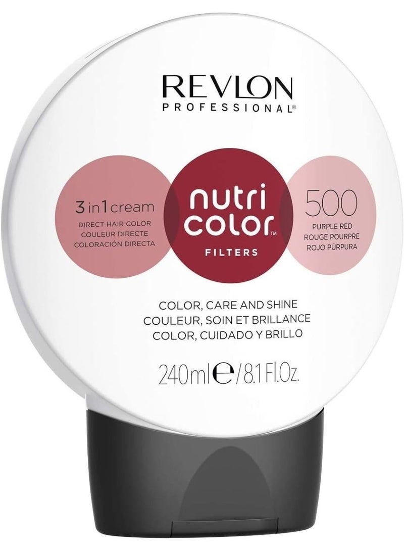 Revlon Professional Nutri Color Filters Revlon NutriColor Filter Rouge Pourpre 500 240ml - Image 1