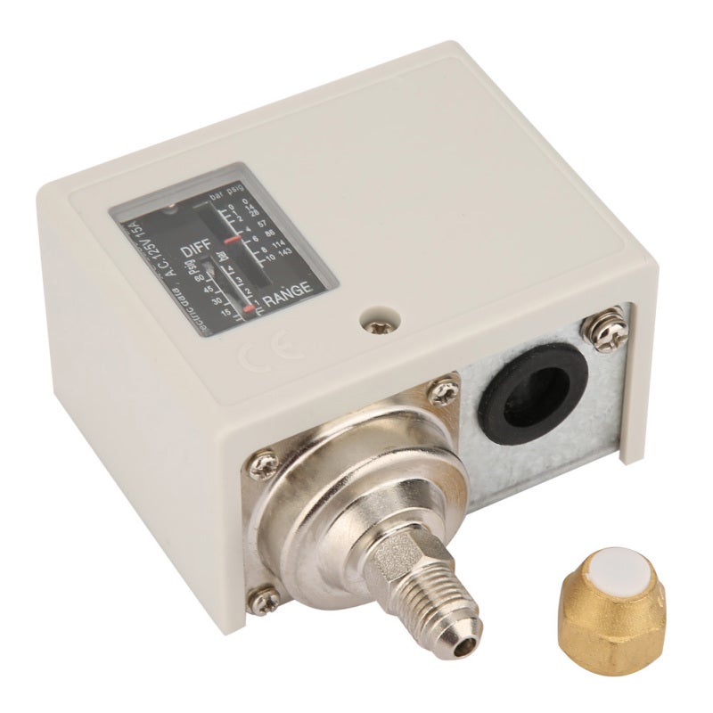 CANTO SPC Pressure Controller with Mounting Bracket - SPDT Switch for Refrigeration Equipment Air Conditioning Systems - Phosphor Bronze Bellows for Freon Air Liquid Media - Image 4