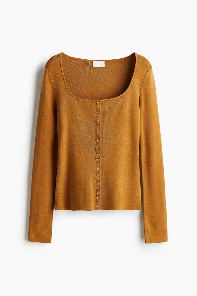 اتش اند ام Square-neck top