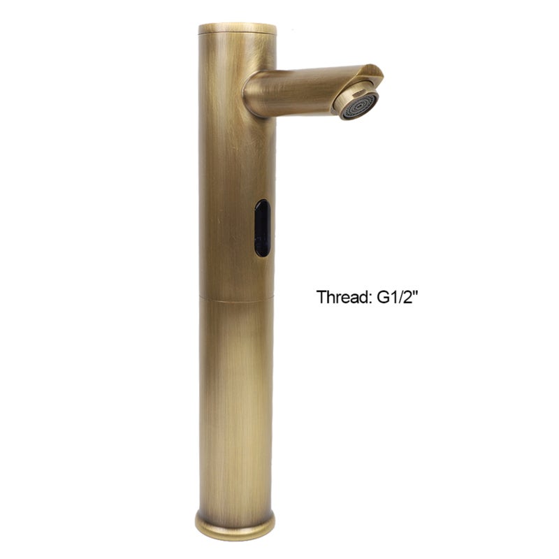 Automatic Sensor Faucet: Antique Imitation, Power Saving Design, Easy Maintenance - Touch Free Operation, Hands Free Faucet for Bathroom Basin Use - Image 3