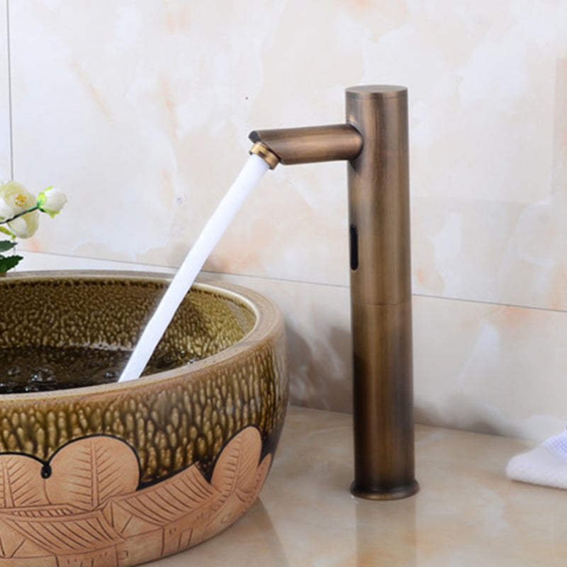 Automatic Sensor Faucet: Antique Imitation, Power Saving Design, Easy Maintenance - Touch Free Operation, Hands Free Faucet for Bathroom Basin Use - Image 2