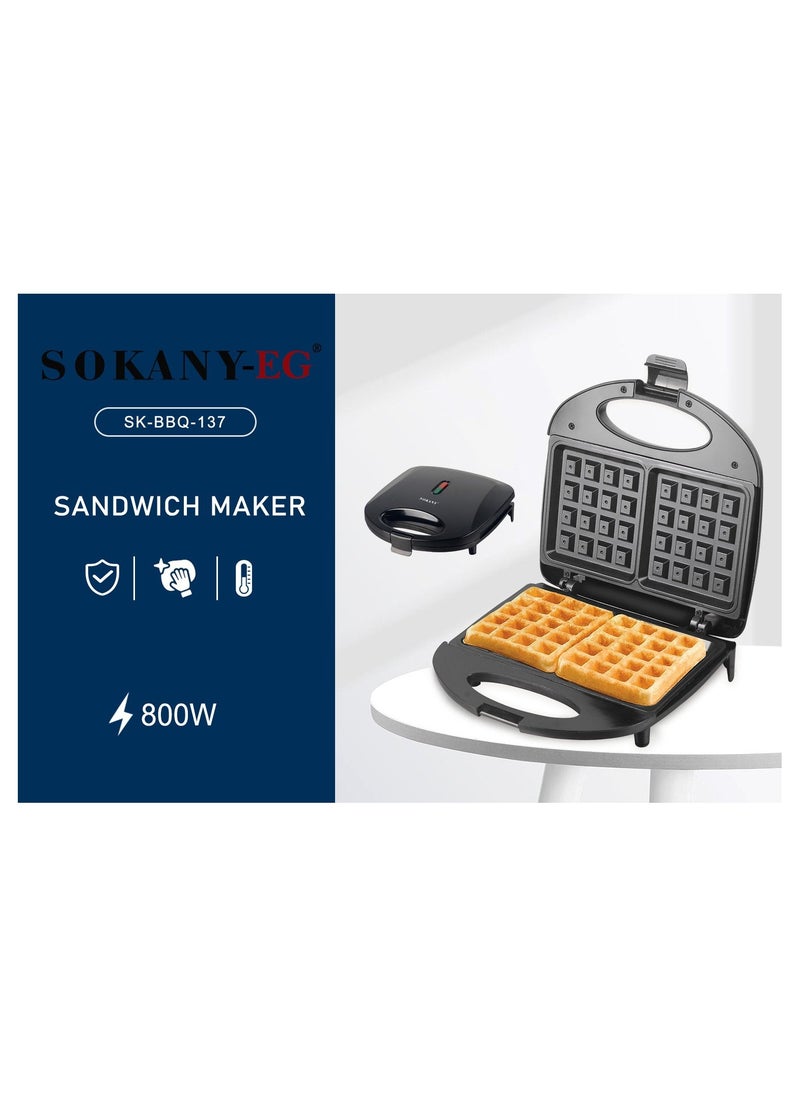sokany Waffle Maker-800W(SK-BBQ-137)  - Image 2