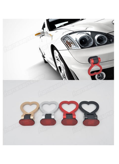 ENGINE RING DUMMY TOW HOOKS HEART SHAPED BLACK (DYT-1663)