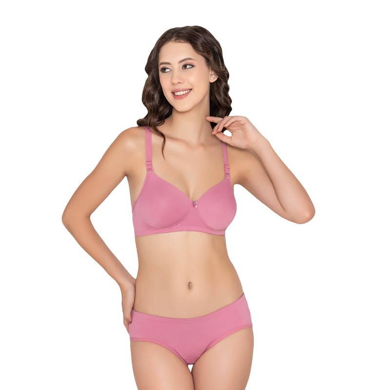 Kalyani Della Super Stretchable Everyday Padded Lingerie Set (K Lingerie) Blush 32C - Image 1