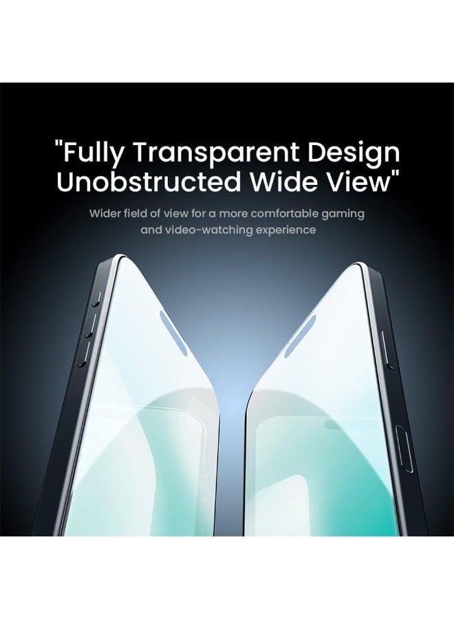 ميجوفاست واقي شاشة iPhone 17 Pro Max من الزجاج المقوى الشفاف مع لاصق كامل من الحافة إلى الحافة لهاتف iPhone 17 Pro Max - Image 4