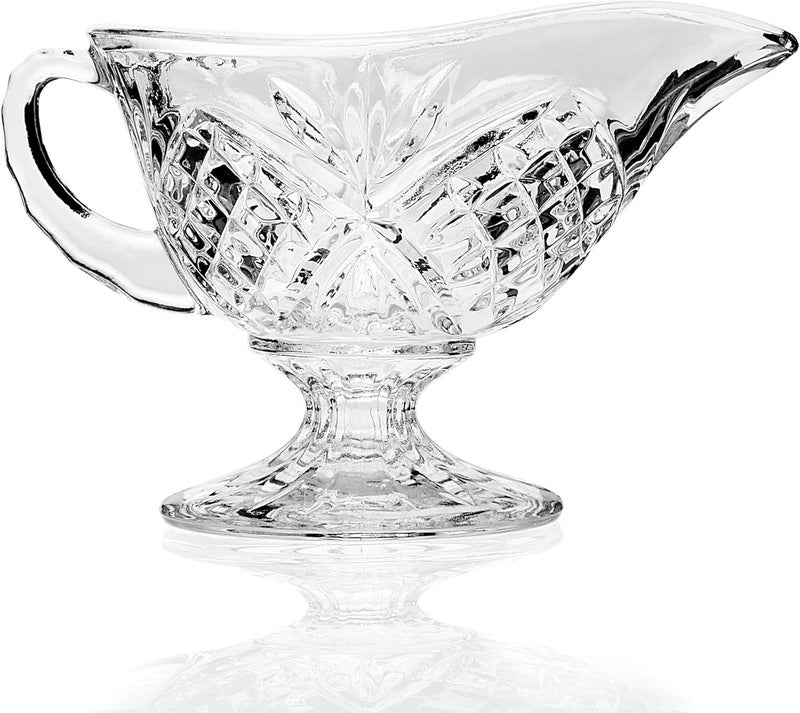 Godinger Dublin Crystal Gravy Boat - Elegant Footed Design - Image 3