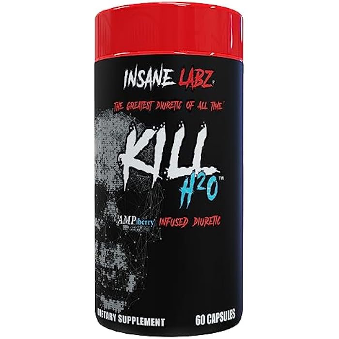 Insane Labz Kill H2O, AMPiberry Infused Diuretic, Reduce Water Retention and Bloating Relief with Dandelion Root and Green Tea Extract, 20 Servings - Image 1