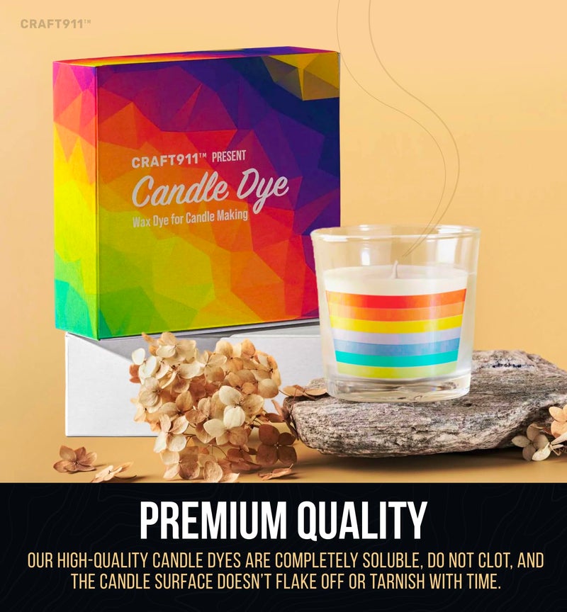 Craft911 Candle Color Dye for Soy Wax - 16 Colors (3g Each) Candle Wax Dye for Candle Making | Natural Cosmetic Grade Candle Dyes for Candle Making | Candle Dye - Image 3