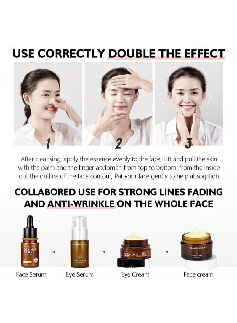 Retinol Kit, Retinol Anti-Aging Cream  Retinol Face Serum, Retinol Eye Cream  Retinol Eye Serum (Set of 4)  - Image 5