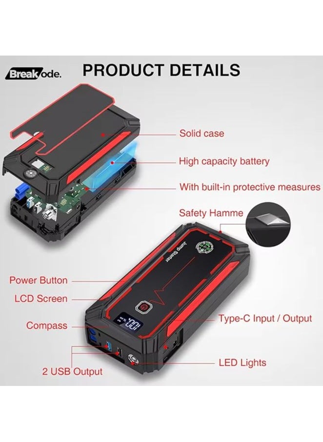 Generic High-Power Portable Car Jump Starter 12V – Fast, Reliable Emergency Battery Booster  - Image 4