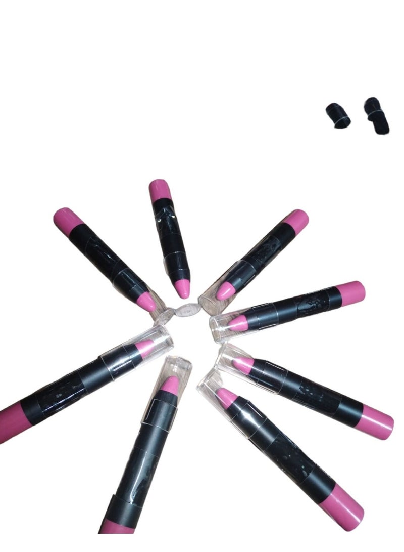 Generic Lip Stick 8 Colors Set for Girls With Lip Balm And Protection From Cracks  - Image 1