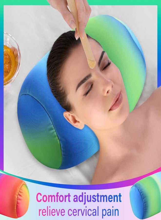 Barydat 2 Pcs Microbead Pillow Microbead Pillows Neck 11.4 x 6.3 in Body Support Microbead Bolster Cylindrical Pillow Colorful Rainbow Neck Pillow for Sleeping Travel Head Back Cervical Cushion - Image 5