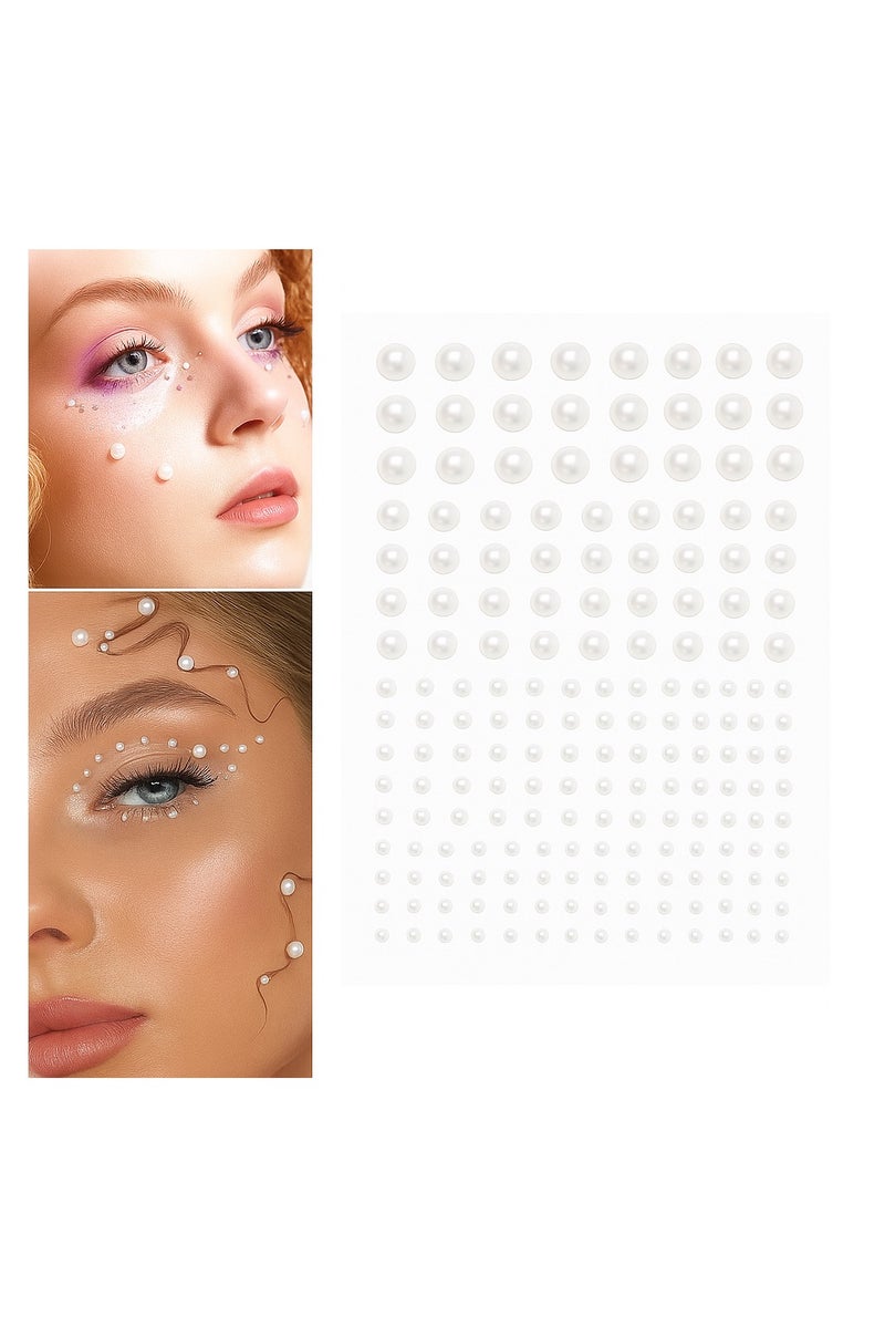 Shein Self-adhesive White gemstones for face, nails and hair in various sizes - Image 1