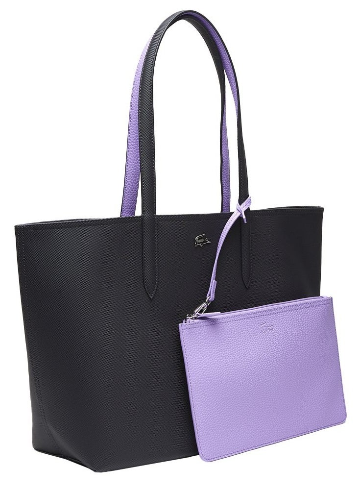 LACOSTE Women's Anna Double sided Two tone Large Capacity Handbag, Fashionable and Versatile, Black/Purple - pzsku/ZBCDDABAB2C8A79D80E08Z/45/_/1706625860/fadb4577-ddf4-4e54-a1cb-b8af6f10aba9
