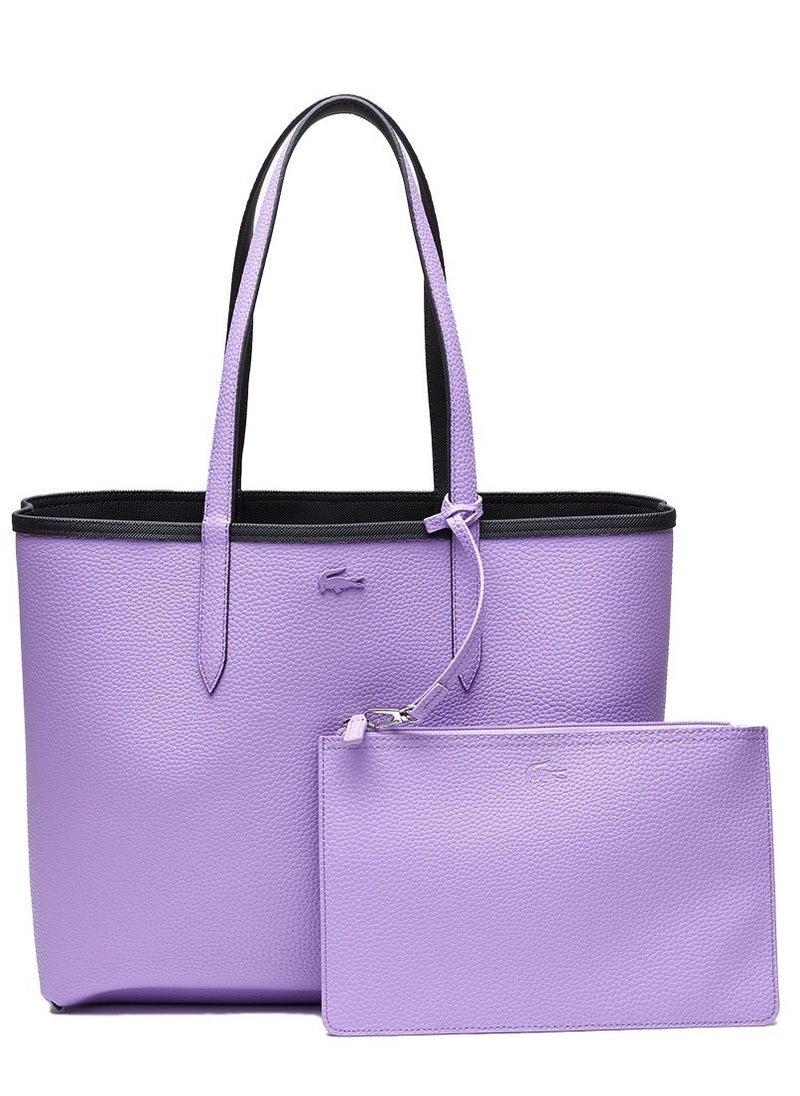LACOSTE Women's Anna Double sided Two tone Large Capacity Handbag, Fashionable and Versatile, Black/Purple - pzsku/ZBCDDABAB2C8A79D80E08Z/45/_/1706625870/eb9e3370-3e08-44a9-9161-848e940a88e4